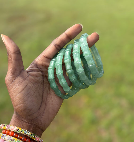 Green Aventurine “Bamboo” | Authentic Gemstone Bracelet
