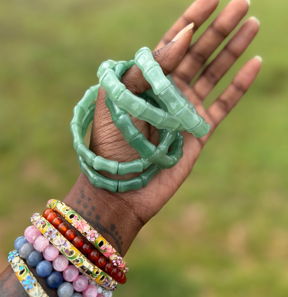 Green Aventurine “Bamboo” | Authentic Gemstone Bracelet